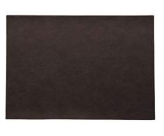 ASA Vegan Leather - Tovaglietta allAmericana in Poliuretano, 46 x 33 cm, Colore Nero caffÃ¨