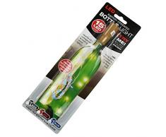 ASAB - Striscia di 15 luci LED a Forma di Bottiglia di Vino, Funzionamento a Batteria, per Feste, San Valentino, Matrimoni, Colore: Blu