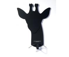 Lettera G Appendiabiti da parete giraffa colore nero 31 x 10 x 40 cm, dal design moderno, Made in Italy