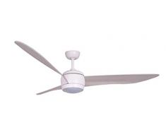 LUCCI AIR Nordic Ventilatore da soffitto con illuminazione a LED, alloggiamento in alluminio, 35 W, diametro 142 cm, telecomando, Alluminio Compensato Metallo, bianco, 142 cm Durchmesser 35watts 230volts