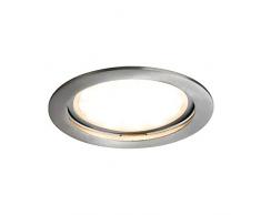 Paulmann Line 92787 Premium faretto Incasso Coin Rotondo LED 1x14W 2700K 230V 75mm Fe spaz/al 14 W, Ferro Spazzolato, Satinato, 10 cm x 10 cm x 5 cm