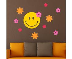 Ambiance-Live, Adesivo da Parete, Adesivo murale: Adesivo da Parete Faccina Grande Sorriso Largo - 50 x 60 cm