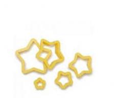 Decora 0255312 Set Tagliapasta Stella, Giallo, 5 unitÃ 