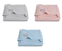 Jollein 516-511-65128 - Copertina per neonati, 75 x 100 cm, colore: Azzurro