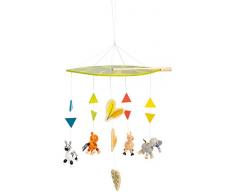 Small Foot 11454 Giostrina Jungle in Legno Figure di Animali Carini, Perfetto per la cameretta dei Bambini Decorazione, Multicolore, Normale