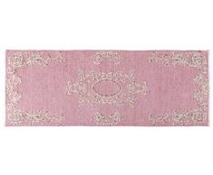 Tappeti di design by Homemania Tappeto Double Face Halimod 19, Misto Cotone, Crema/Rosa, 38.0x38.0x4.0 cm