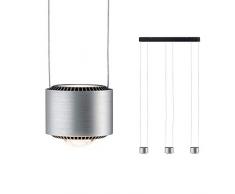 Paulmann 70920 - Lampada a stelo a LED Ramos, incl. 1 x 7,5/1 x 3,5 Watt dimmerabile lampada a stelo bianco opaco, cromo lampada da terra 2700 K, Alluminio, Schwarz,alu GebÃ¼rstet 15W 230V