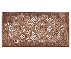 Tappeti di design by Homemania Tappeto Double Face Halimod 28, Misto Cotone, Beige/Marrone, 38.0x38.0x4.0 cm