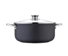 BERGNER Moon Pentolino da zuppa, Alluminio Forgiato, Nero, 16Â cm