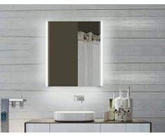Lux-aqua LLC60X70 - Specchio da Bagno con Cornice in Alluminio, 60 x 70 cm