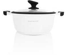 Wartmann - Pentola con Rivestimento in Ceramica Ilag, 24 cm, Colore: Bianco