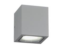 Rossini Illuminazione Tardis Lampada da Parete per Esterno GX53, 11 W, Grigio