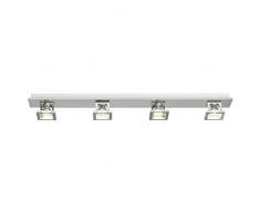 Brilliant g19094/13Â a + +, lampade da soffitto, Metallo, 3Â W, attacco GU10, Nichel, 8Â x 80Â x 9Â cm
