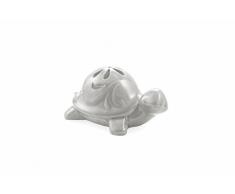 Villa dâEste Home Tivoli Happy Garden Portacandele, Ceramica, Grigio, 13.5x8.8x18.8 cm