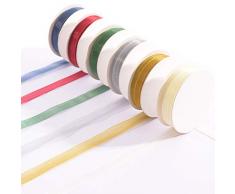 Vaessen Creative Set Nastro Organza, Natale, 6 Colori, Bordo Decorativo per la Decorazioni Albero, la Creazione di Biglietti, Scrapbooking, Confezioni Regalo e Altri Progetti Creativi Natalizi