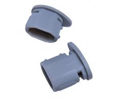 Connex dy280233Â Regal Element endstopfen per Asta Appendiabiti, 35Â X 20Â mm, 2Â Pezzi, plastica, Grigio, 2Â x 2Â x 3.5Â cm