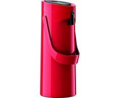 Emsa GmbH 515706 Ponza ISO della Caraffa Termica da 1, 9 L, in Acciaio Inox, 17 x 16.5 x 39 cm, Acciaio Inox, Rot, 17 x 16.5 x 39 cm