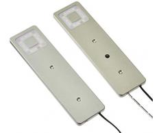 IKM, Set di lampade da incasso a LED, Plastica, Effetto Acciaio Inox, 19Â x 5,2Â x 0,6Â cm, 3Â unitÃ
