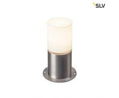SLV ROX ACRYL 30 - Lampada a stelo a LED per esterni, in acciaio INOX 316, 3000 K, IP44, 12 W, colore: Argento