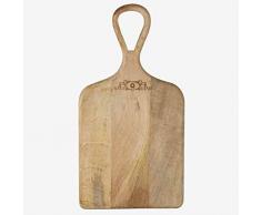 Better & Best 5 Tagliere in legno naturale, corto, con manico aperto, dimensioni 40 x 22 x 2,5 cm,