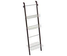 InterDesign Formbu Scaletta Portabiti Autoportante da Bagno con Mensole, Bambú, Beige, 183x61x0.2 cm