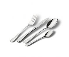 Paul Wirths 24Â Set di Posate Pezzi, per 6Â Persone, 18/10, in Acciaio Inox lucidato, Rodi 82, w10082510, Acciaio Inox, Argento, 68-Teilig