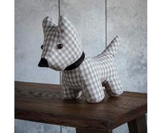 Kilburn & Scott - Fermaporta a Scacchi, 25 cm, Colore: Crema