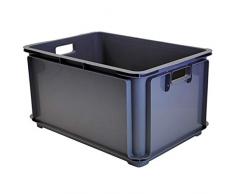 Denox 10510.790 Scatole Oscar, 30 L, Grigio Metallico, Set di 6, Polipropilene, Unico