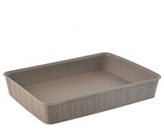 Stefanplast Elegance Cestino Rattan, Marrone, 35x26x6 cm