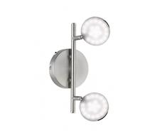 WOFI Faretto Spot Da Soffitto, acrilico, integrato, 8Â W, Nichel Opaco, 26.5Â x 12Â x 9Â cm