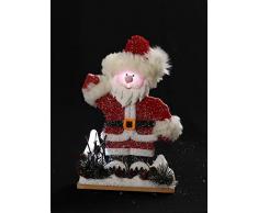 AUTOUR DE MINUIT Intorno di Mezzanotte 5dma200Â Babbo Natale Luminoso LED a Batteria Cotone Rosso 19Â x 4Â x 30Â cm