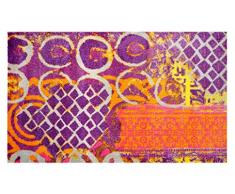 LifeStyle-Mat 200236 Tappetino Tappeto Antico Antiscivolo e Lavabile, Ideale per lingresso, Il Guardaroba o la Cucina, 67 x 110 cm, Viola