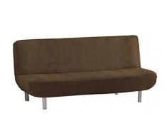Eysa Aquiles Copridivano Elastico Clic Clac 3 Posti, Poliestere-Cotone, Marrone, 37x29x9 cm