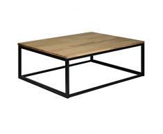 DS Dropshipping Tavolo da Centro Industriale ICub 120x80 cm Nero