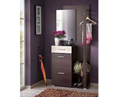 THETA DESIGN by Homemania Mobile ingresso, MOBILE INGRESSO San Francisco, Corpo: wenge, fronte: wenge/coimbra cenere