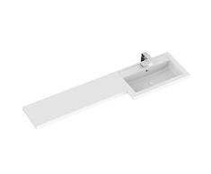 Hudson Reed Lavabo in Marmo Bianco a Forma di L, 1500 mm