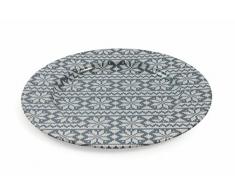 Villa dEste Home Tivoli Xmas Sottopiatto, Latta, Blu, 33 cm