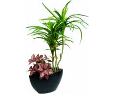Creative Living, Pianta di Yucca Artificiale con Vaso in Ceramica 51Â cm GrÃ¼n