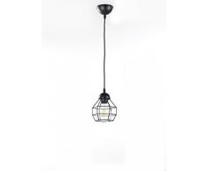 Onli Spider Lampada a Sospensione Stile Industriale E27, Nero, Ã 15 x h 110cm