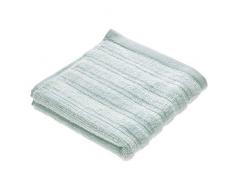 iDesign Ribbed Bagno a Coste, Piccolo e Morbido Cotone 100%, Asciugamano Viso e Corpo con Nastro per Appendere, Celeste, 33,0 cm x 0,3 cm