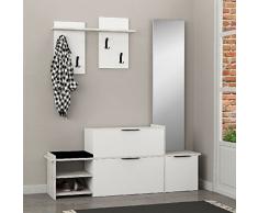 DECORTIE by Homemania Mobile ingresso, MOBILE INGRESSO Ortho, Bianco, bianco anticato