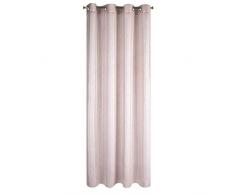 Eurofirany Tenda Liscia luccicante, con 8 Occhielli, Trasparente, Elegante, di Alta qualità , Glamour per Camera da Letto, Soggiorno, Salotto, Colore: Rosa, 140 x 250 cm