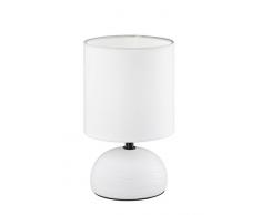 Reality Leuchten r50351001, lampada da tavolo, in ceramica, bianco, 14.0 x 14.0 x 23.0 cm