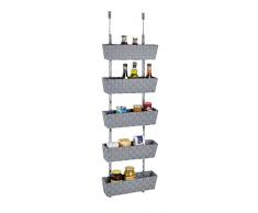 Wenko, Adria, scaffale a 5 piani, in metallo Grigio, 27 cm x 14 cm x 84 cm, 54110100