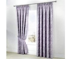 Serene Foderato Matita Tende con fermatenda, Cotone/Poliestere, Lavanda, 66Â x 182,9Â cm