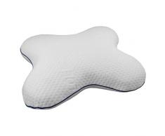 Bellasoft Farfalla Aria - Cuscino Ortopedico in Memory Foam per Chi Dorme sul Fianco con Rivestimento Termico, 52 x 45 x 12 cm, in Schiuma viscoelastica