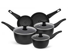 PRESTIGE Thermo Smart Induction Non-Stick 5 Piece Saucepan And Frying Pan Set pentole antiaderenti, Alluminio