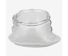 Better & Best Portacandele Bordo Onda, Misure 10 x 17 x 9,5 cm, Materiale: Vetro, Taglia Unica