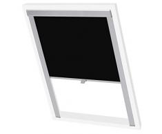 vidaXL 131295 - Tenda avvolgibile Oscurante per lucernario Velux F06, Tessuto, Nero, Taglia Unica