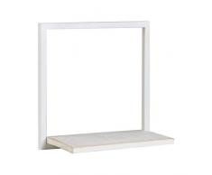 BANAK IMPORTA Nordic - Scaffale in Metallo 40 Bianco, in Legno, 40 x 20 x 40 cm, Colore: Bianco Neve